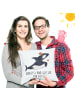 Mr. & Mrs. Panda Sofakissen Orca Zylinder mit Spruch in Weiß