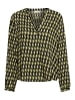 Kaffe Langarm-Bluse KAjana Regular fit in Nomad/Green Braid Print