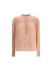 Kristina Ti Mehrfarbig Hell Pink Seide Muster Hemd