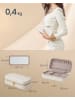SONGMICS HOME Schmuckkasten Anah in Weiß - (B)20.5 x (H)6 x (T)10.5 cm