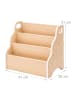 relaxdays Kinder-Bücherregal "3 Fächer" in Weiß – (B)51 x (H)31 x (T)28 cm