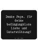 Mr. & Mrs. Panda Mousepad Spruch Danke Papa mit Spruch in Schwarz