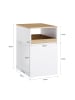SoBuy Aktenschrank in Elfenbeinweiß - (W) 40 x (H) 65 x (L) 50 cm
