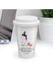 Mr. & Mrs. Panda Coffee To Go Becher Einhorn Hexe mit Spruch in Weiß