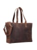 Plevier Shopper Tasche Leder 41 cm Laptopfach dunkelbraun