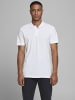Jack & Jones Einfarbiges Polo Hemd Pique T-Shirt mit Kragen JJEBASIC in Weiß