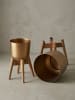 KADIMA DESIGN Blumentopf | Metall/Massiv, 2er Set, Gold, Pflanzkübel