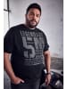 Men Plus Kurzarm T-Shirt in schwarz