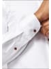 Roy Robson Businesshemd Businesshemd im Slim Fit mit Kontrastknöpfen in naturweiss