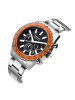 Gigandet Quarzuhr Chronograph "CHRONO KING" in Silber/Orange/Schwarz