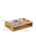 relaxdays Couchbar in Natur/ Silber - (B)36,5 x (H)8 x (T)25 cm