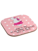 Mr. & Mrs. Panda Flaschenuntersetzer Einhorn Ballerina mit Spruch in Rot Pastell