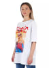 Frankie Morello Blau Weiß Baumwolle Damen T-Shirt