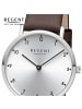 Regent Analog-Armbanduhr Regent Lederarmband braun mittel (ca. 32mm)