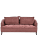 Beliani 3-Sitzer Sofa HOBRO in Rot/Schwarz - (W) 196 x (H) 87 x (L) 85 cm