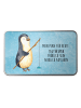 Mr. & Mrs. Panda Erinnerungsbox Pinguin Angler mit Spruch in Eisblau