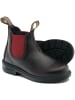 Blundstone Chelsea Boot "2590 Brown Leather with Crimson Elastic (Kids)" in Braun