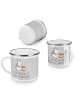 Mr. & Mrs. Panda Becher Junggesellenabschied Spaß mit Spruch in Heather Grey