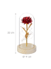 relaxdays Ewige Rose in Rot/ Gold - (H)22 x Ø11 cm