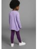 Kidsworld Langarmshirt & Leggings in lila/dk lila
