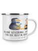 Mr. & Mrs. Panda Emaille Tasse Gastgeschenke Freude mit Spruch in Transparent
