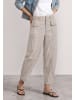 Street One High Waist Barrel Leg Hose im Casual Fit in Clay Sand