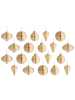 Beliani Weihnachtsbaumkugeln JOLSTRA in Beige