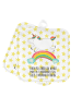 Mr. & Mrs. Panda 2er Set Topflappen  Einhorn Regenbogen mit Spruch in Weiß
