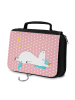 Mr. & Mrs. Panda Waschtasche Einhorn Sternenhimmel ohne Spruch in Rot Pastell