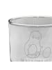 Mr. & Mrs. Panda Whiskey Glas Avocado Kern rollt mit Spruch in Transparent