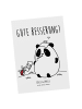Mr. & Mrs. Panda Grußkarte Panda Gute Besserung mit Spruch in Weiß