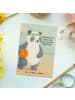 Mr. & Mrs. Panda Postkarte Panda Basketball Design mit Spruch in Weiß