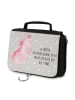 Mr. & Mrs. Panda Kulturtasche Axolotl Tanzen mit Spruch in Grau Pastell