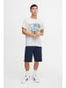 BLEND T-Shirts BHTee 20716489 lässiges T-Shirt mit in weiß
