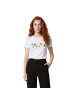 Liu Jo Creme Baumwolle T-Shirt