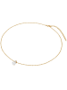 Valero Pearls Halskette aus Sterling Silber mit Zirkonia und Süßwasser-Zuchtperle in gelbgold