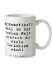 Mr. & Mrs. Panda Teetasse Spruch Mathematiker Leben mit Spruch in Weiß