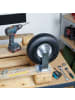 relaxdays Bockrolle in Schwarz/ Silber - 3.00-4