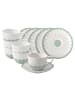 Villeroy & Boch 6er Set Cappuccinotassen mit Untertassen Fleur Couleur in Vert 300 ml