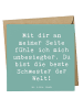 Mr. & Mrs. Panda Glückwunschkarte Spruch Beste Schwester mit Spruch in Meeresbrise