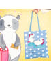 Mr. & Mrs. Panda Jutebeutel Einhorn Sekt mit Spruch in Sky Blue