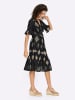 Heine Baumwollkleid in schwarz-beige-bedruckt