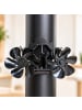relaxdays Kaminventilator in Schwarz - (B)23,5 x (H)15 x (T)15 cm