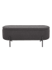 SalesFever Hockerbank 110 cm aufklappbar mit Stauraumfunktion aus Bouclé-Stoff in Anthrazit