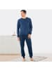 REDBEST Single-Jersey Schlafanzug 2er-Pack in blau/hellgrau-anthrazit meliert