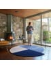 KADIMA DESIGN Wollteppich Segment Muster, Geometrisch, Wohnzimmer in Blau-Beige