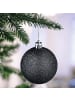 relaxdays 72-tlg. Weihnachtskugeln Set in Schwarz