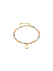 Luxenter Armband aus 925er Sterlingsilber und mehrfarbig lackiert, 18K Gelbgold-Finish
