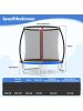 COSTWAY Ø366cm Trampolin Outdoor mit Leiter 3+ Jahre in Bunt
