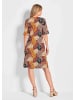 GOLDNER Druckkleid im Mustermix in braun / gemustert